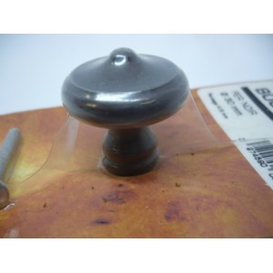 bouton rustique fer noir Ø 30 mm + vis pour meubles tiroirs 3274590004718