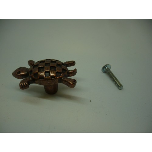 bouton en cuivre vieilli Ø 48 mm tortue pour meuble tiroir armoire 3297866150575