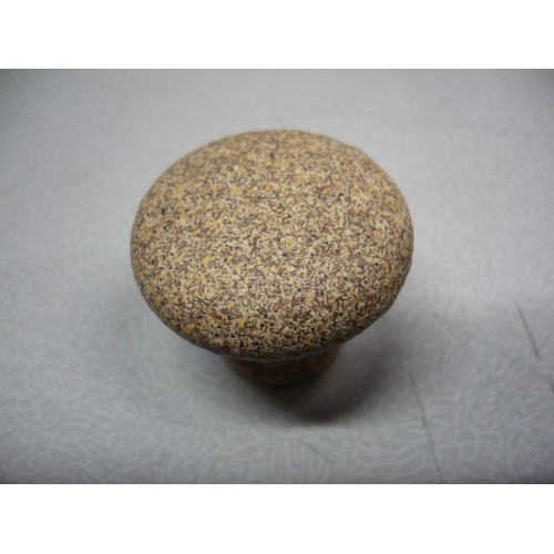 bouton effet pierre beige clair 2 pièces résine synthétique Ø 32 mm + vis 3297867313009