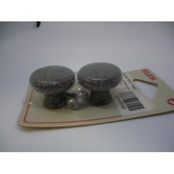 bouton effet pierre par 2 pièces résine synthétique Ø 32 mm + vis 3297867231525