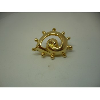 bouton oeil en métal doré 48 mm + vis pour meubles tiroirs 3297866175479