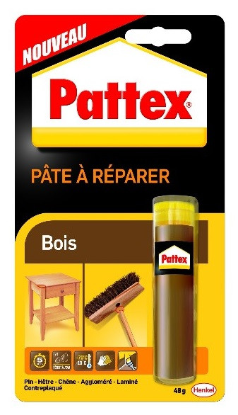Pâte à réparer le bois mastic extra dur fort REPAIR EXPRESS PATTEX