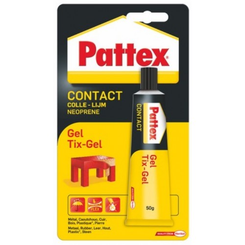 Colle contact gel 50Gr assemblage placage tous matériaux PATTEX 5410091260408