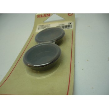 bouton cuvette 2 pièces noir plastique à encastrer Ø 33 mm pour meule tiroir 3297861312527