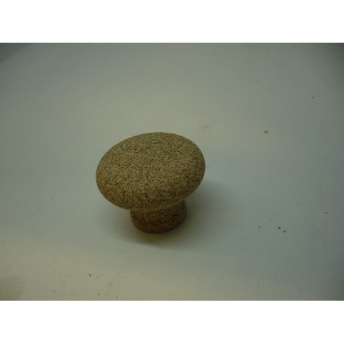 bouton effet pierre beige clair résine synthétique Ø 40 mm + vis 3297867231471