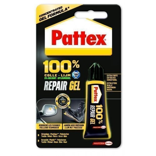Colle multi usages toutes réparations 100% REPAIR Gel 8Gr PATTEX 4015000406642