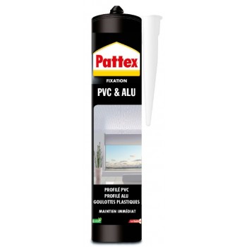 Colle mastic fixation Technologie Flextec Polymère PVC ALU cartouche 450Gr PATTEX 3178041310932