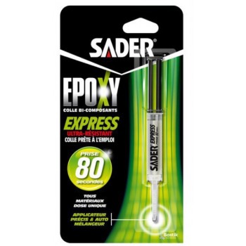 Colle epoxy express prêt à l'emploi ultra résistant 3Gr SADER 3549212464899