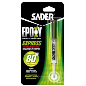 Colle epoxy express prêt à l'emploi ultra résistant 3Gr SADER 3549212464899