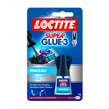 Colle instantanée puissante super glue 3 application pinceau 5Gr LOCTITE 3178040333772