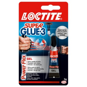 Colle puissante flexible transparente super glue 3 gel 3Gr LOCTITE 3255460156607