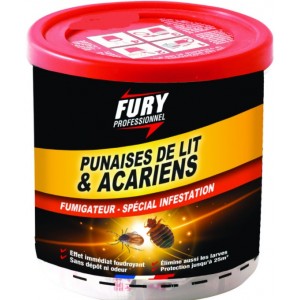 Fumigateur anti punaises de lit acariens 25M² insecticide spécial infestation FURY 3172350137181