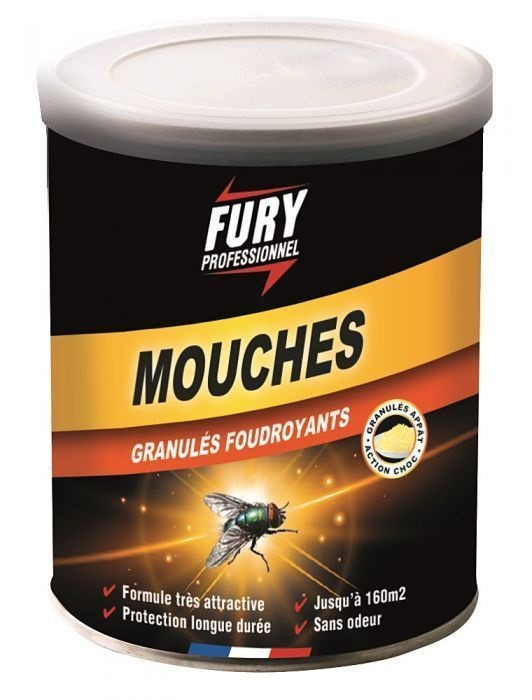 Granulés anti mouches foudroyant sans odeurs 400Gr FURY