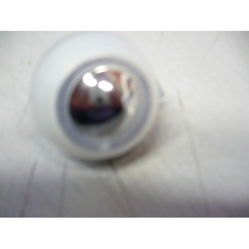 roulette sphérique Ø 40 mm charge 20 kg zamac chromé avec bague de protection amovible en plastique 3297863401106
