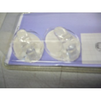 crochet adhésif plastique transparent ovale haut 40 mm lot 2 pièces 3127960015107