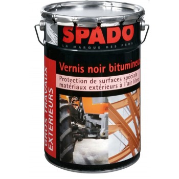 Vernis noir bitumineux protection antirouille anti humidité 4l SPADO 3172358308026