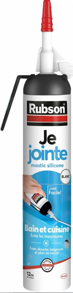 Mastic Silicone Bain & cuisine Rubson - 280 ml Blanc
