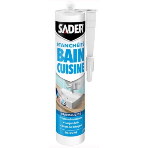 Mastic silicone anti moisissures joint translucide cuisine salle de bains SADER 3549212481711