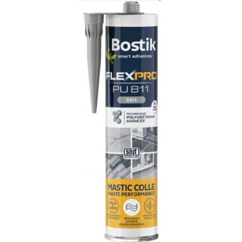 Mastic colle polyuréthane gris haute performance flexpro PU811 BOSTIK 3549212486167