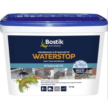 Mastic membrane étanchéité protège supports contre l'eau 14kg WATERSTOP BOSTIK 3549212466909