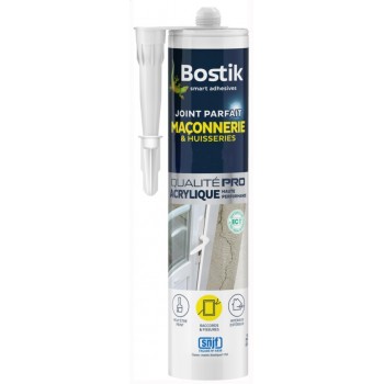 Mastic joint parfait acrylique blanc réparation fissures haute performance BOSTIK 3549212486433