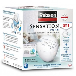 Absorbeur sensation pure neutre 3en1 anti humidité odeurs moisissures RUBSON 3178040668621