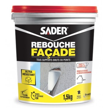 Enduit de rebouchage spécial façade tous supports pâte 1.5kg SADER 3549212483456