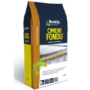 Ciment fondue gris foncé 5kg haute résistance corrosion choc BOSTIK 3549210027843