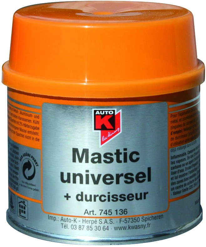 Mastic universel pour metal, aluminium, plastique (pare choc) tole  galvanisee, pierre, beton, ceramique