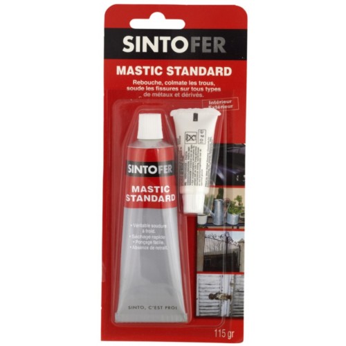 Mastic standard + durcisseur réparation rebouchage tube 66ml SINTOFER 3169981301050