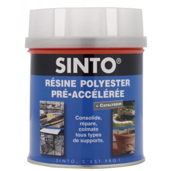 Résine polyester pré accéléré 1L SINTO consolide tous les matériaux 3169981400012