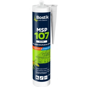 Mastic ms polymère colle étanchéité milieu humide blanc tous supports MSP107 BOSTIK 3549210031260