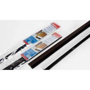 Bas de porte isolation adhésif alu brosse flexible couleur marron 100cm GEKO 8014846000911