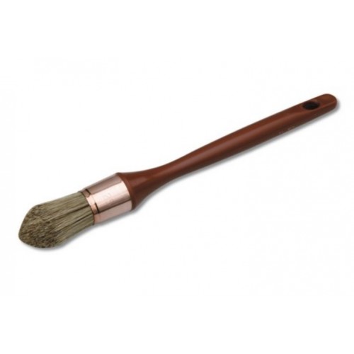 Pinceau brosse à réchampir spécial lasure traitement du bois n°4 ° 25mm virole cuivré 3177800107431