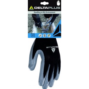 Gant manutention milieu huileux tricot polyester nitrile taille 11 DELTA PLUS 3295249243074
