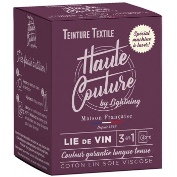 Teinture textile bordeaux lie de vin colorant + sel + fixateur HAUTE COUTURE LIGHTNING 3142980000087
