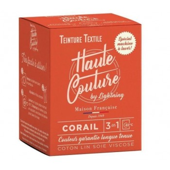 Teinture textile orange corail colorant + sel + fixateur HAUTE COUTURE LIGHTNING 3142980000254