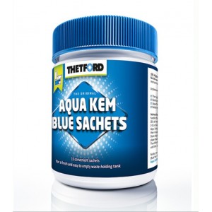Additif sanitaire WC chimique Aqua Kem Blue 15 sachets dose THETFORD 8710315030723