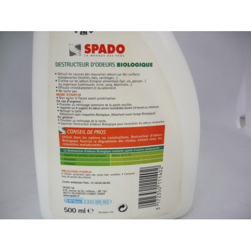 Bio destructeur d'odeur SPADO 500ML 3172350111402
