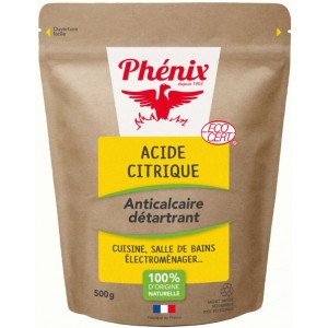 Acide citrique 500gr anti calcaire détartrant PHENIX 3107240250107