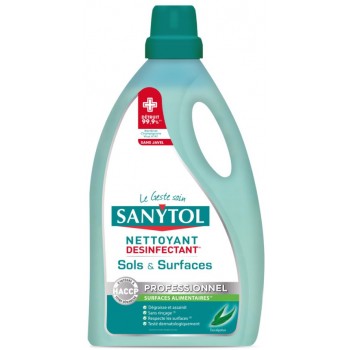 Nettoyant désinfectant sols surfaces eucayptus 5l SANYTOL bactéricide virucide 3045206615006