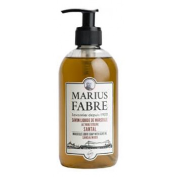 Savon liquide de Marseille parfum santal flacon pompe MARIUS FABRE 3298651710523