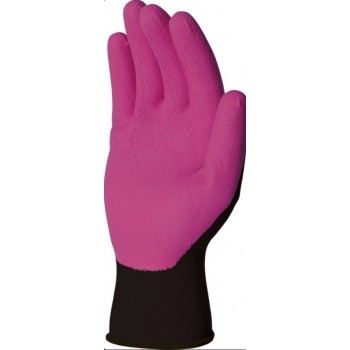 Gant jardin protection mains tricot latex rose taille 7 DELTA PLUS 3295249209926