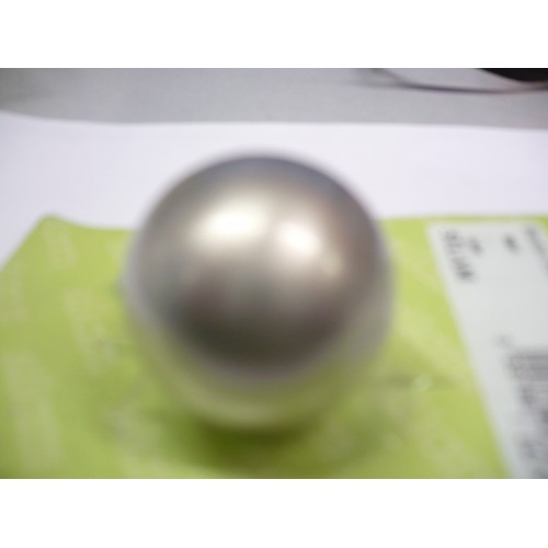 bouton résine de synthèse effet inox satiné insert métal Ø 29 mm haut 26 3297867127514