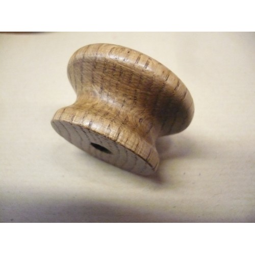 bouton bois chêne teinté verni Ø 44 mm insert métal livré avec vis pour meuble tiroir 3297867523576