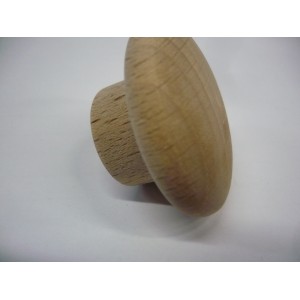 bouton bois hêtre brut convexe  Ø 45 insert métal  pour meubles tiroir 3297867504971