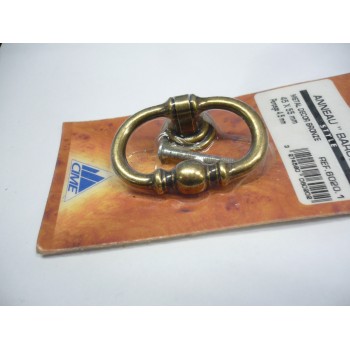 poignée anneau métal décor bronze 45 x 55 mm pour meuble et tiroir 3274590060202