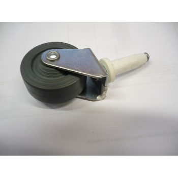 roulette pivotante 40 mm à cheville  roulette en caoutchouc essieu riveté monture acier 3274590506380