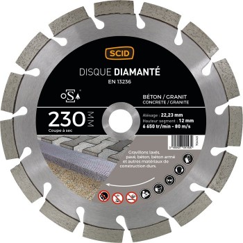 Disque diamanté pro ° 125 mm segment 12mm béton granit pierre SCID 3493427041430