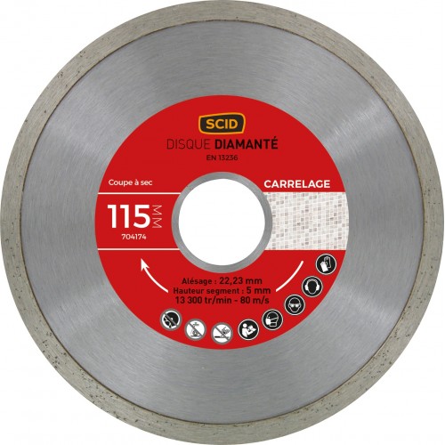 Lot 2 disque diamanté ° 115 mm matériaux carrelage béton brique parpaing SCID 3493427041744
